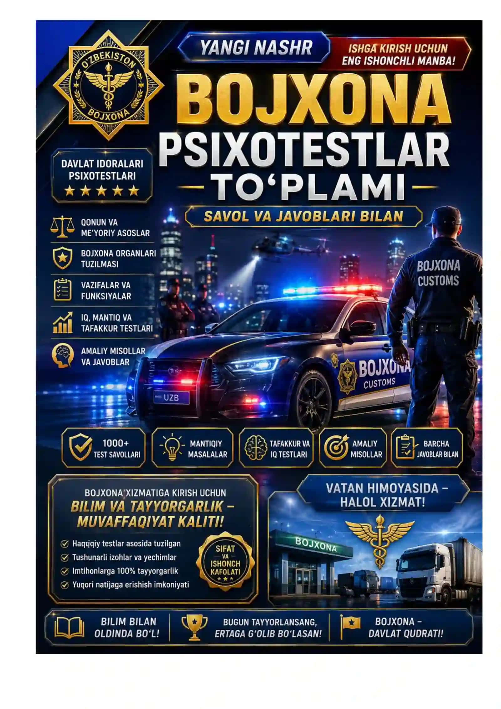 Bojxona savollar javoblari bilan tayyor katta hajm 2