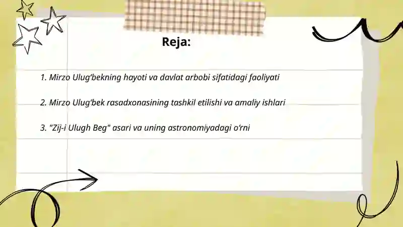 Mirzo Ulug‘bek - davlat arbobi va buyuk olim 2