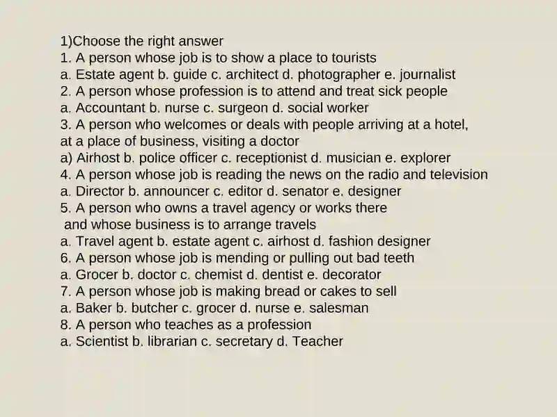 Jobs and Professions 2