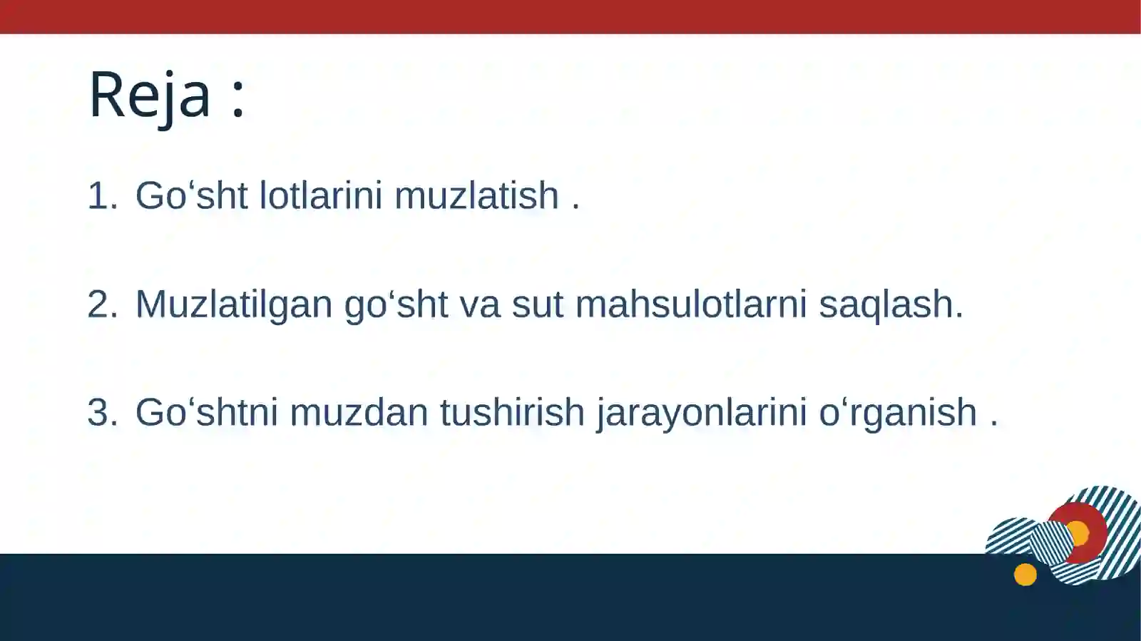 Go‘sht va sut mahsulotlarini muzlatish va saqlashdagi 2