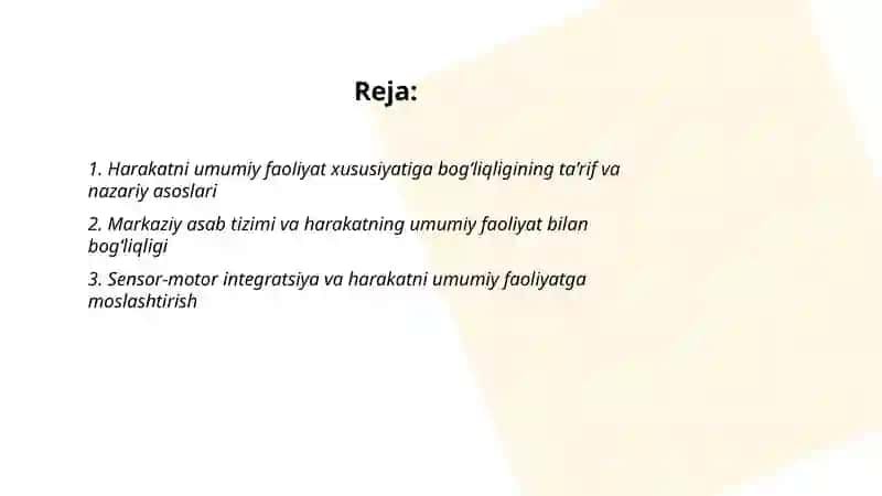 Harakatni Umumiy faolyay xuxusiyatiga bogʻliqligi 2