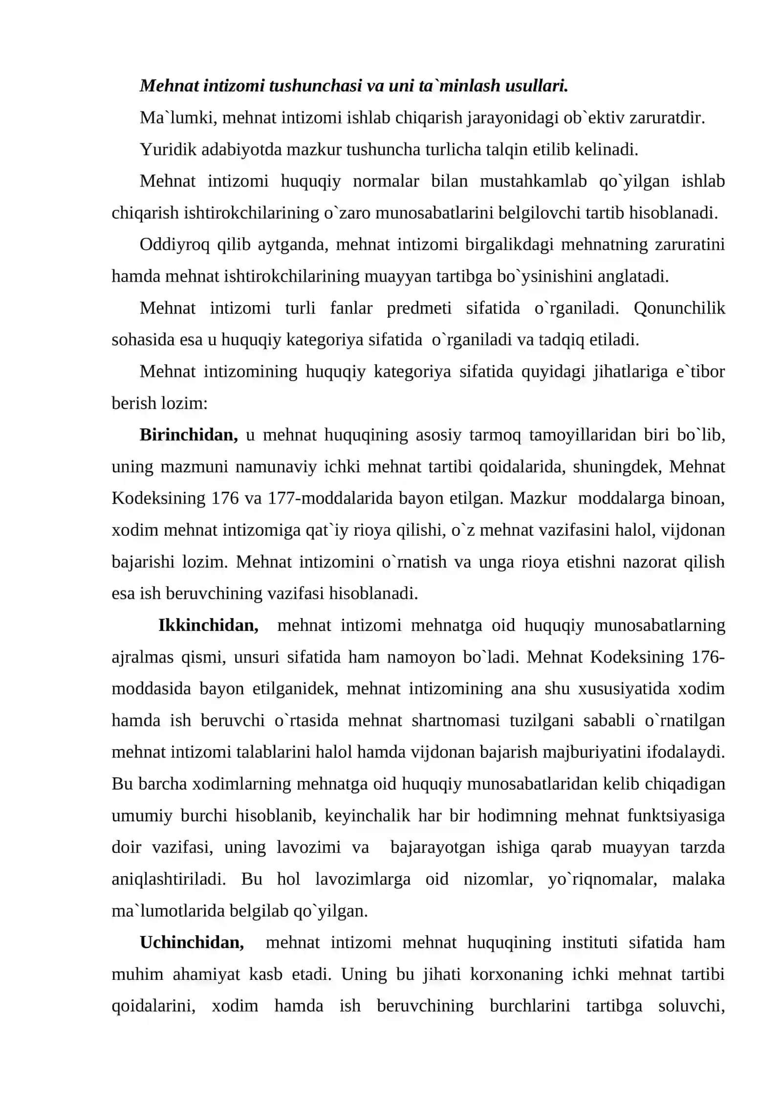 Mehnat intizomi 2