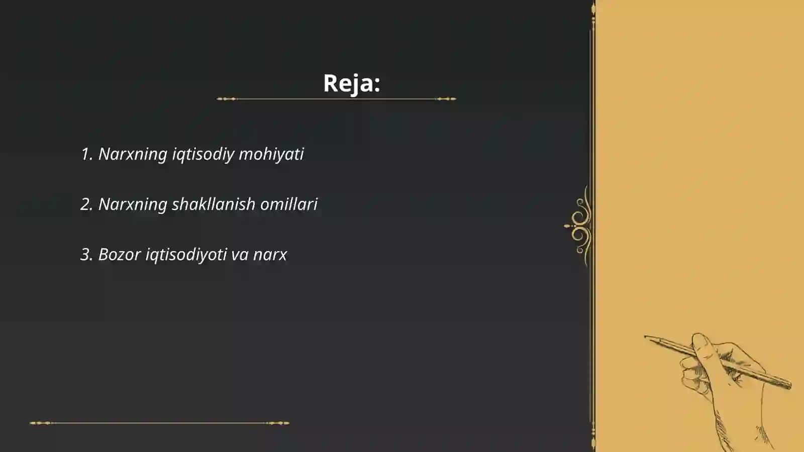 Narxning mohiyati va shakllanishi 2