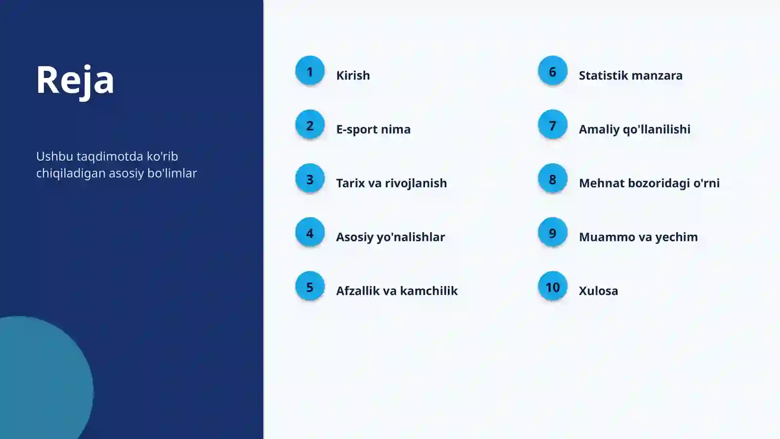 E-sport Metodlari va Usullari 2