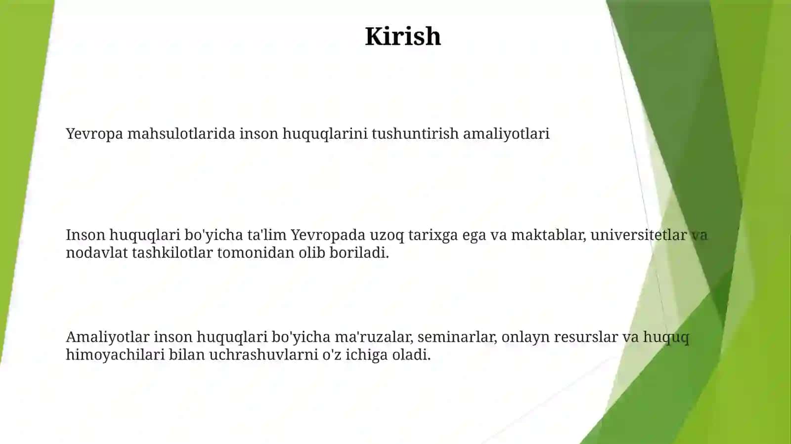 Yevropa Mamlalatlarida Huqu Normalarini SharhlashBóyichaTajribalar 2