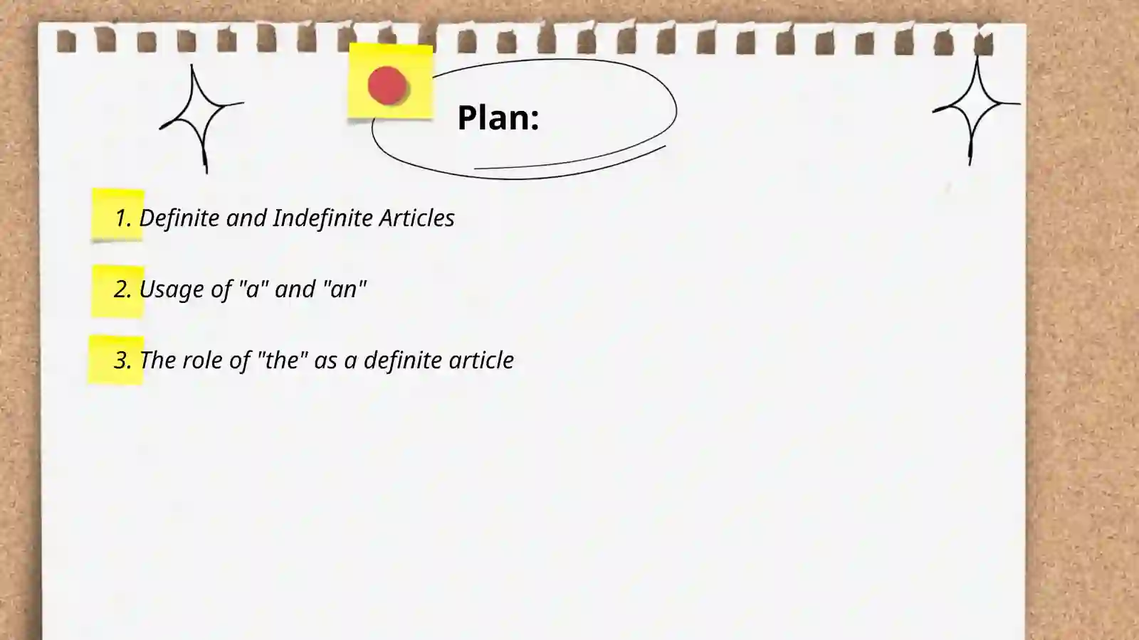 Article "a, an, the" 2