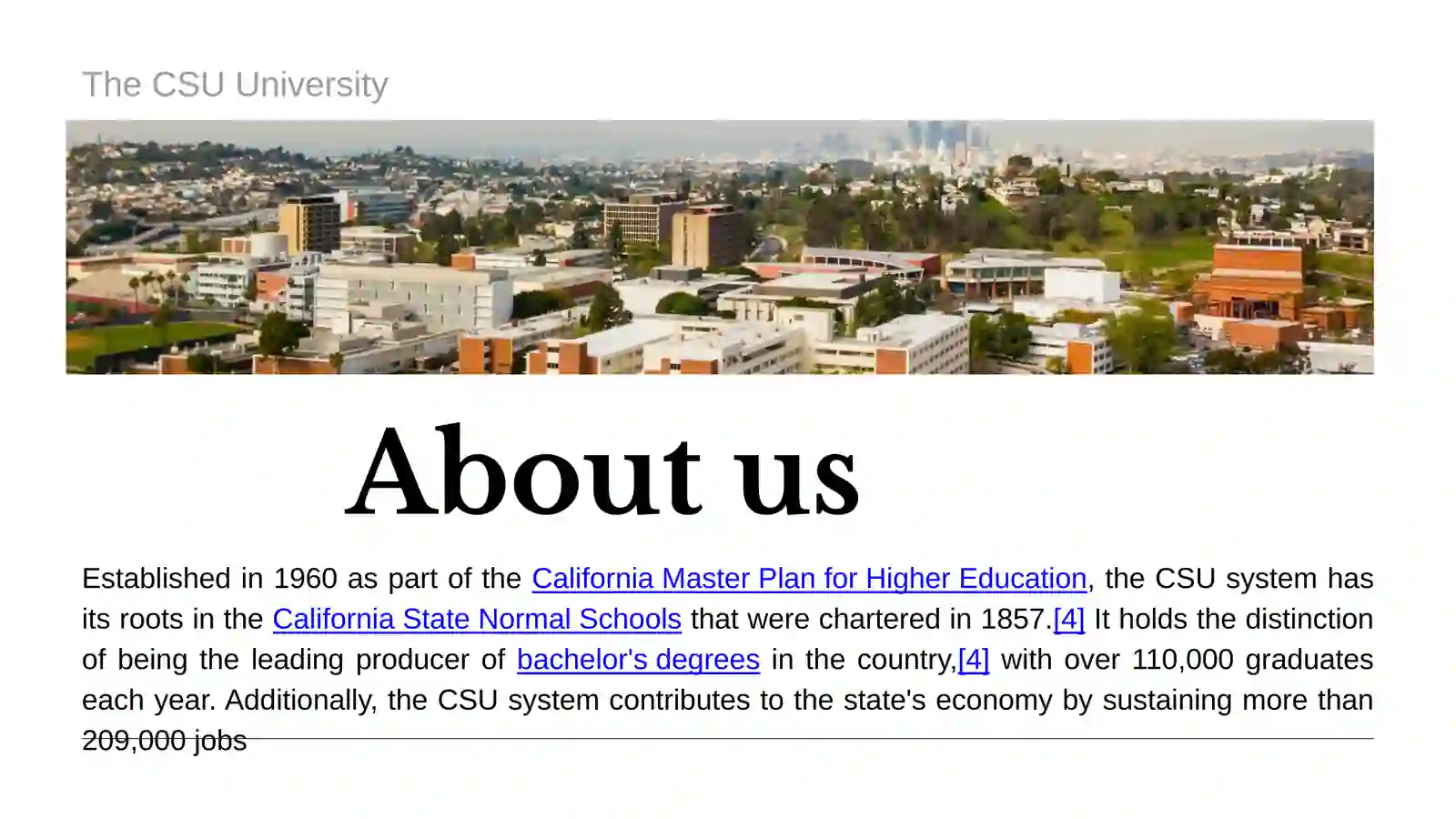 The California State University 2