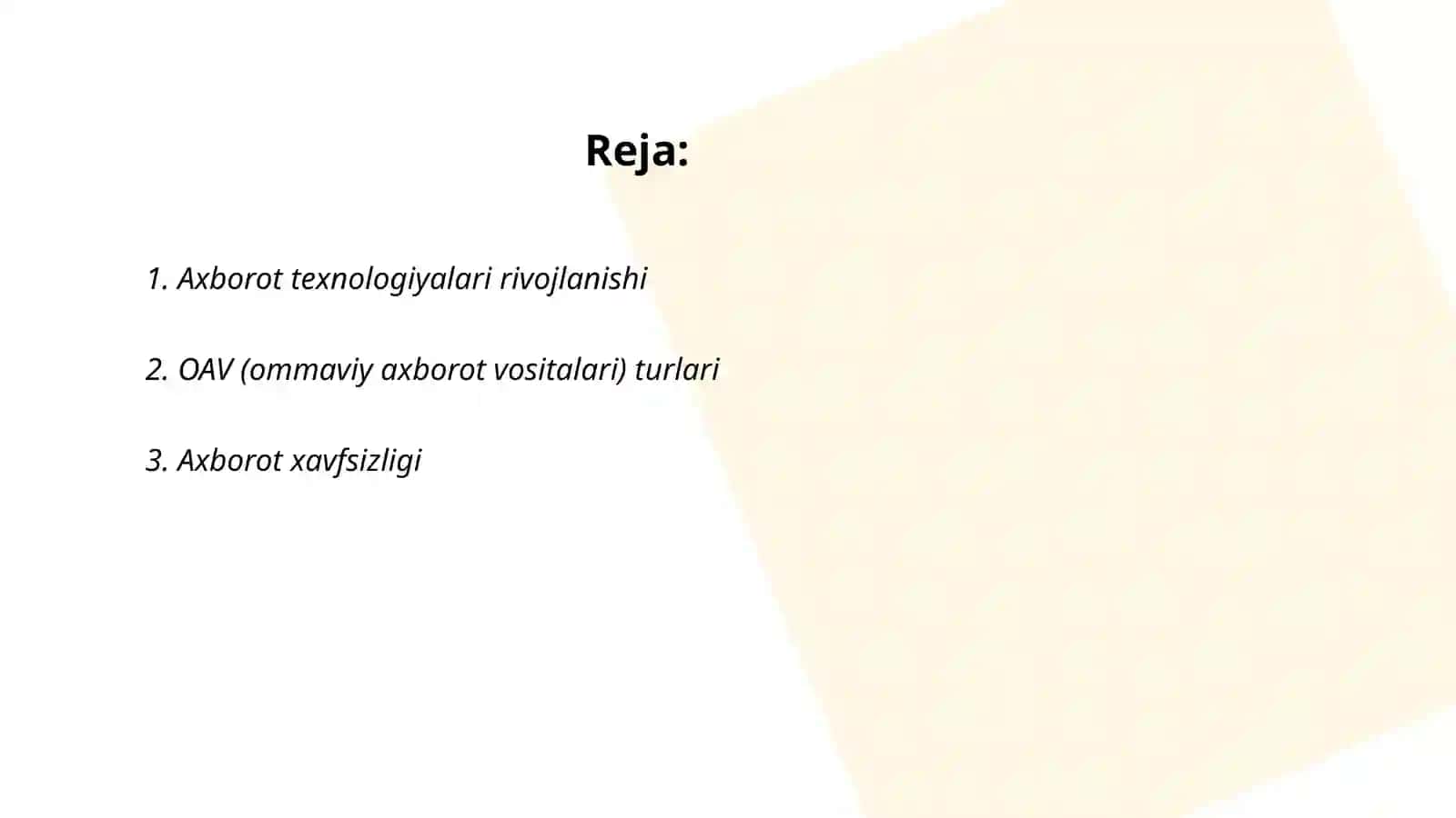 Axborot texnologiyalari rivojlanishi 2