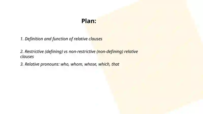 Relative clauses 2