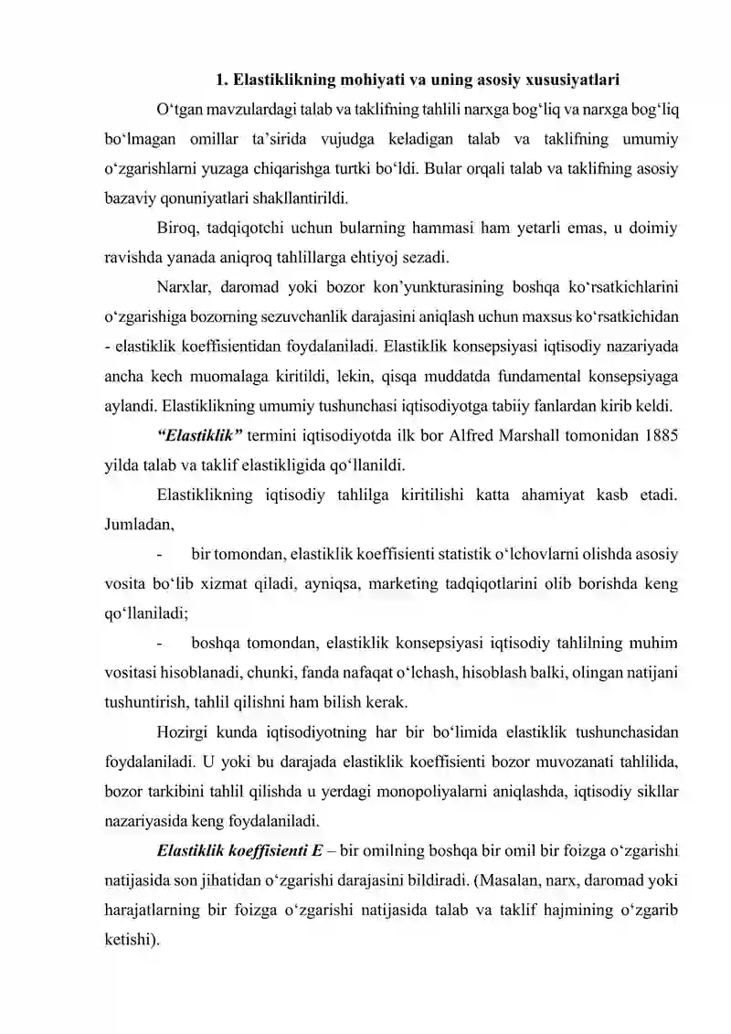 Talab va taklif tahlili asoslari davomi 2