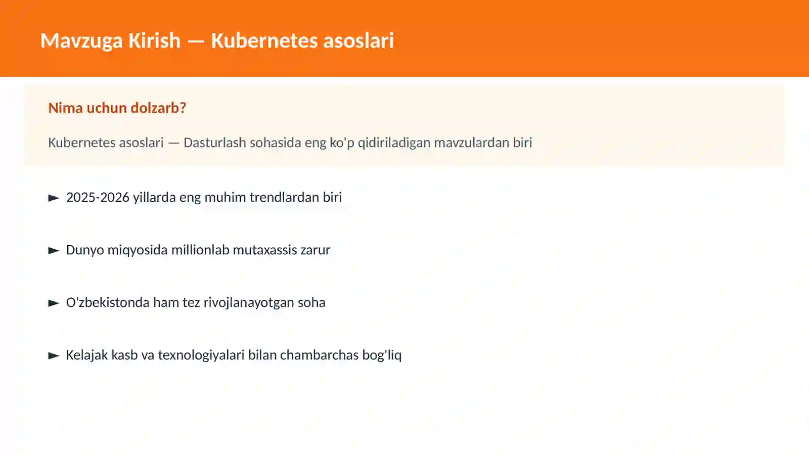 Kubernetes asoslari 2