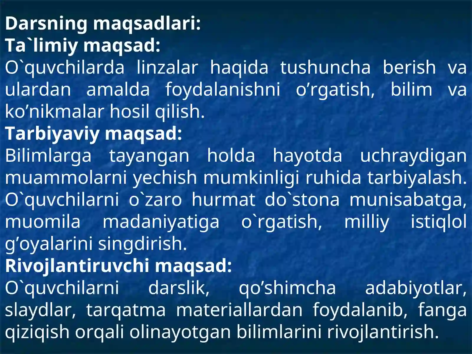 Linzalar haqida tushuncha 2