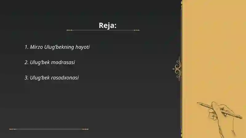 Ulugʻbekning hayoti 2
