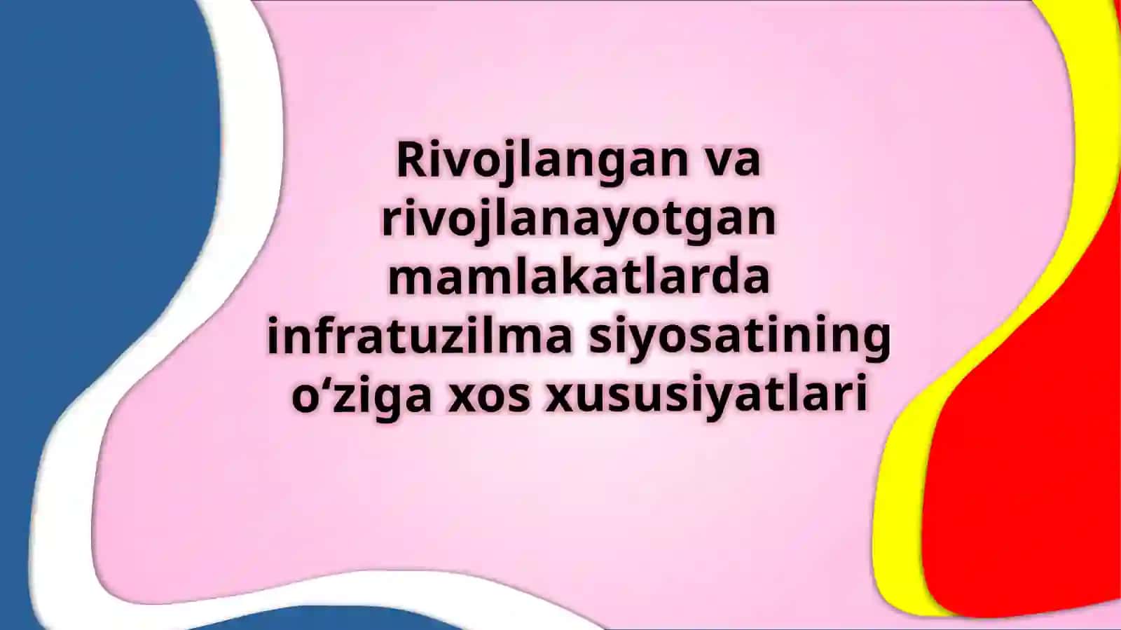 infratuzilma iqtisodiyoti 2