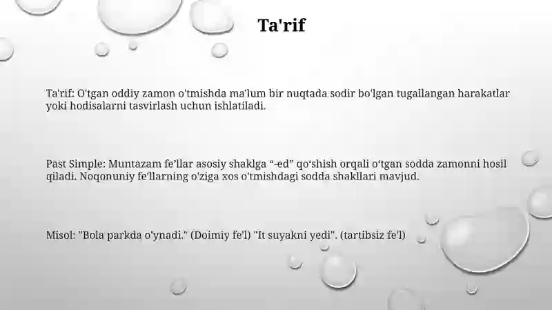 Past Simple 2