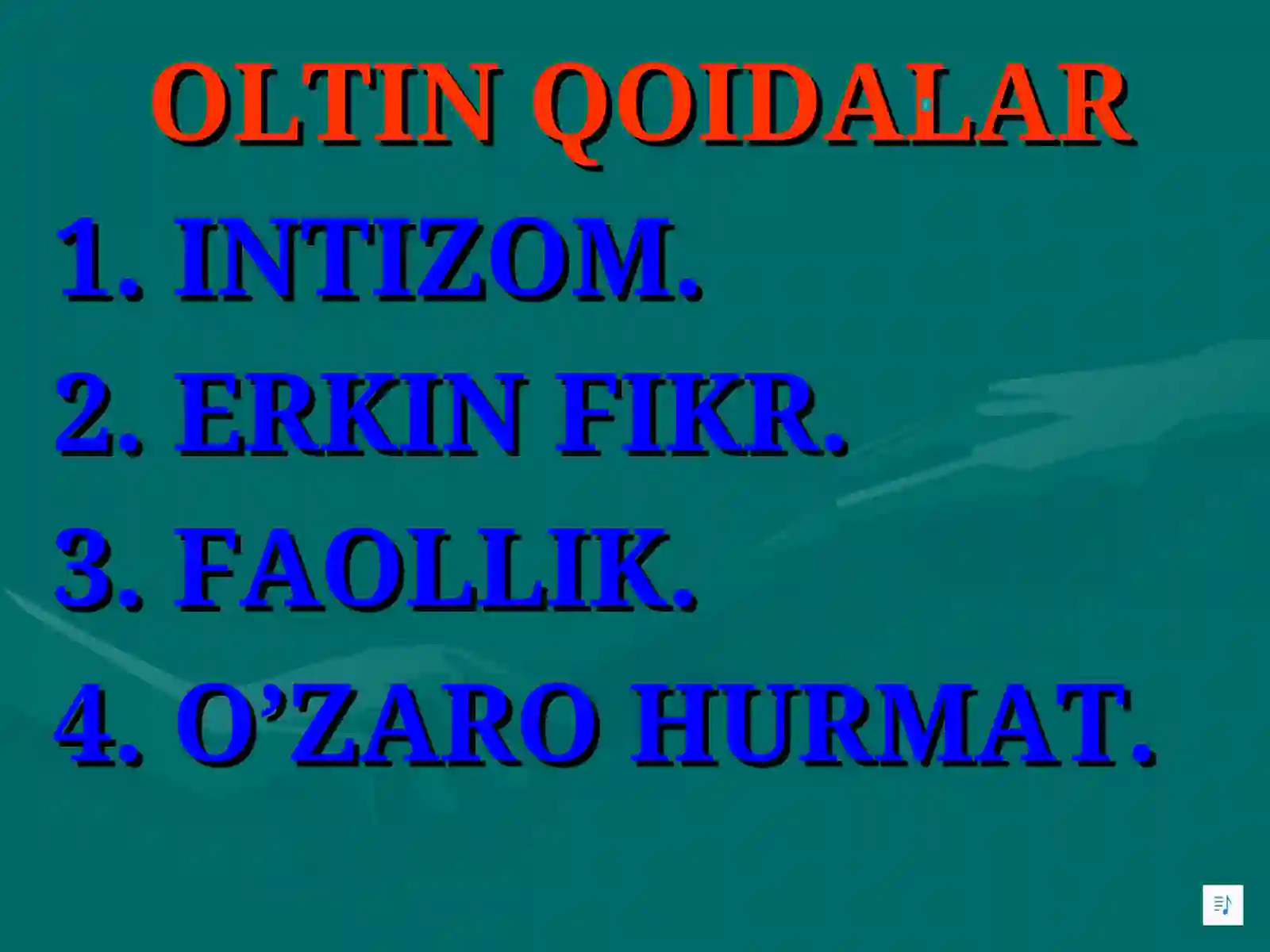 OLTIN QOIDALAR 2