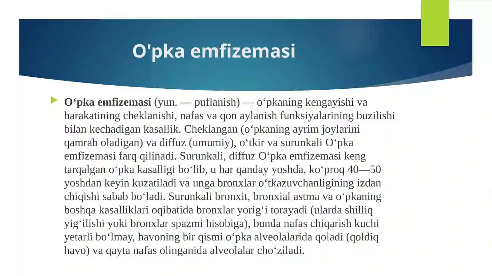 O'pkaemfizemasi 2
