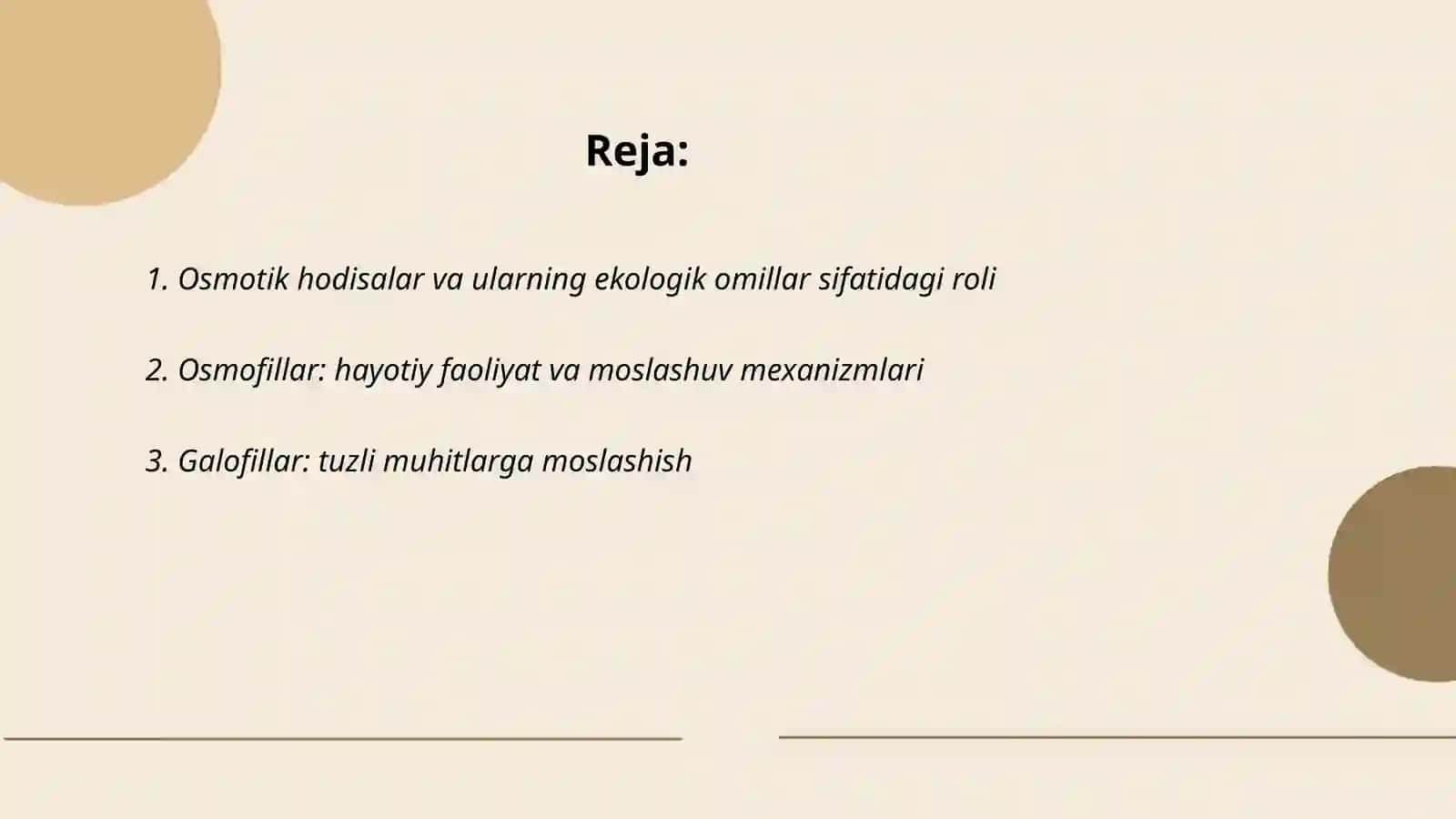 Osmotik hodisalar va ularning ekologik omillar sifatidagi roli 2