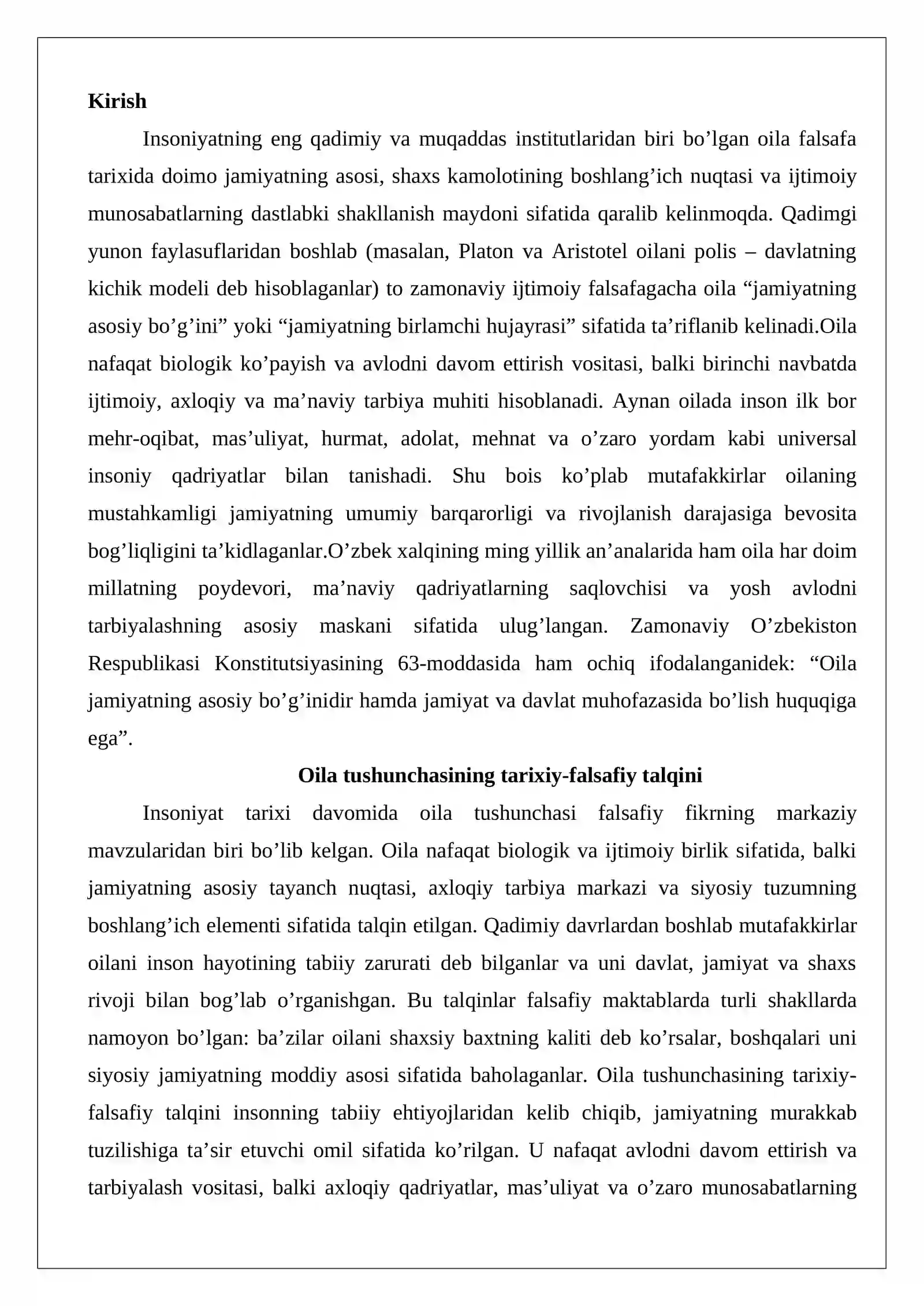 Oila — jamiyatning asosiy bo‘g‘ini sifatida. 2
