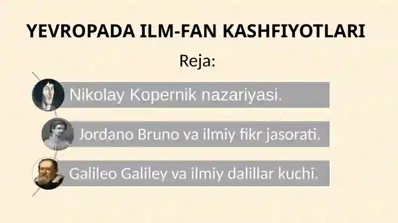YEVROPADA ILM-FAN KASHFIYOTLARI 2