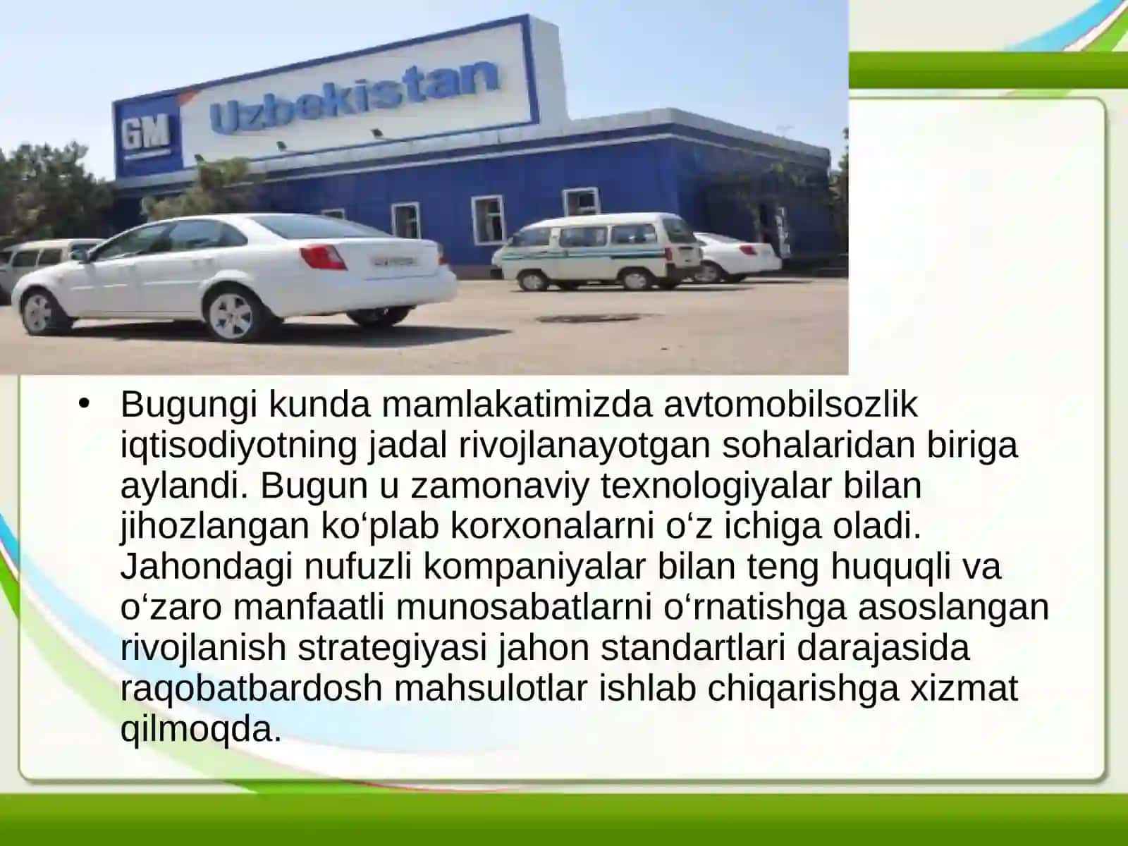 O'zbekiston jismoniy tarbiya sohasida rivojlanayotgan avtomobilish bo'yicha ta'limda zamonaviy yangiliklar 2