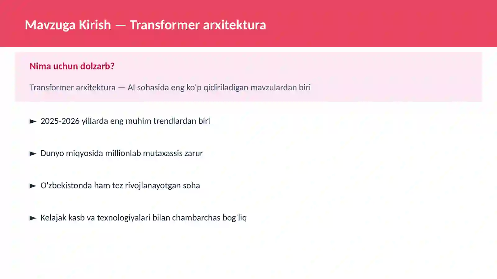 AI | DEEP LEARNING VA NEYRON TARMOQLAR 2