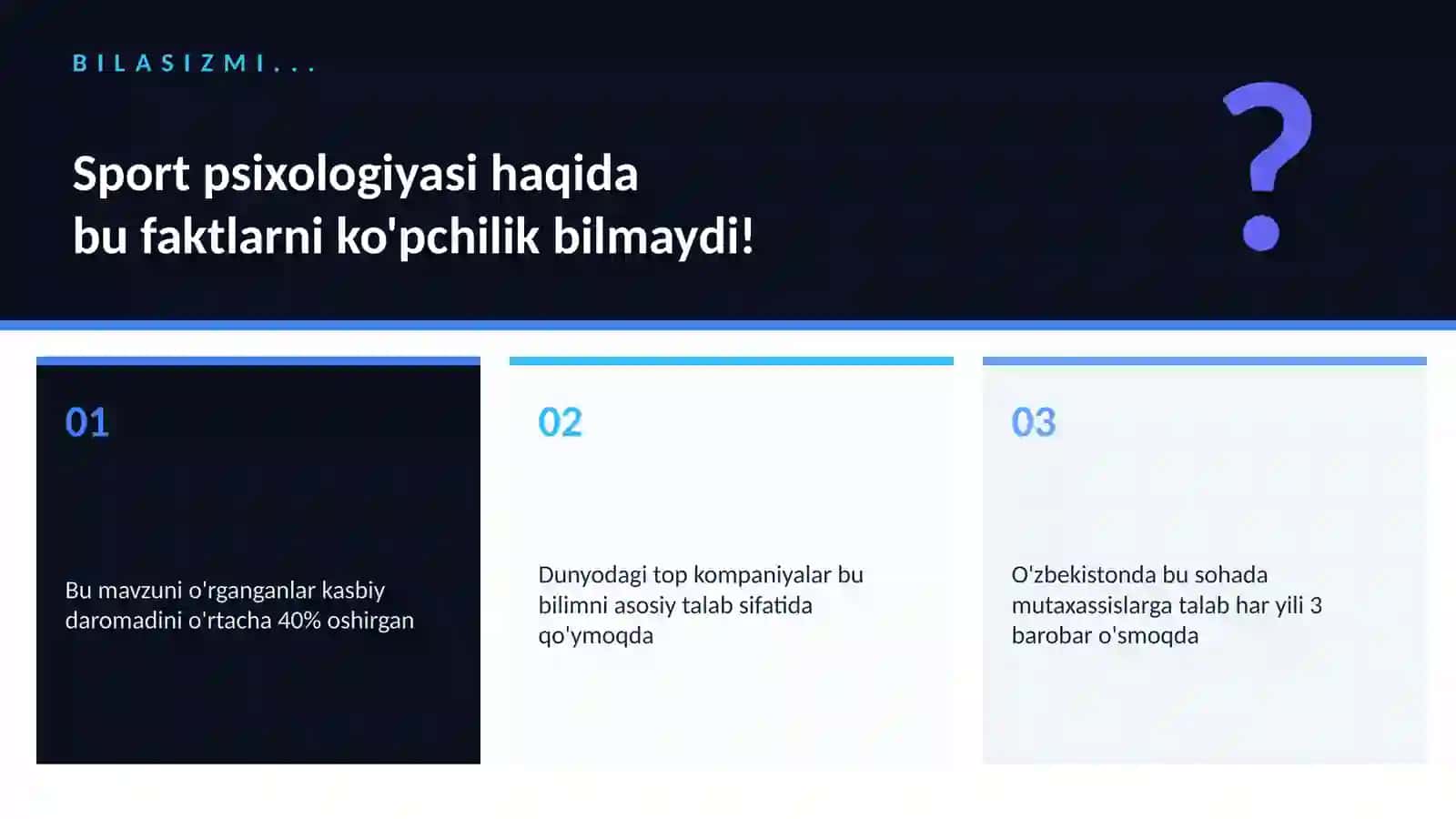 Dunyodagi top kompaniyalar bu bilimni asosiy talab sifatida qo'ymoqda 2