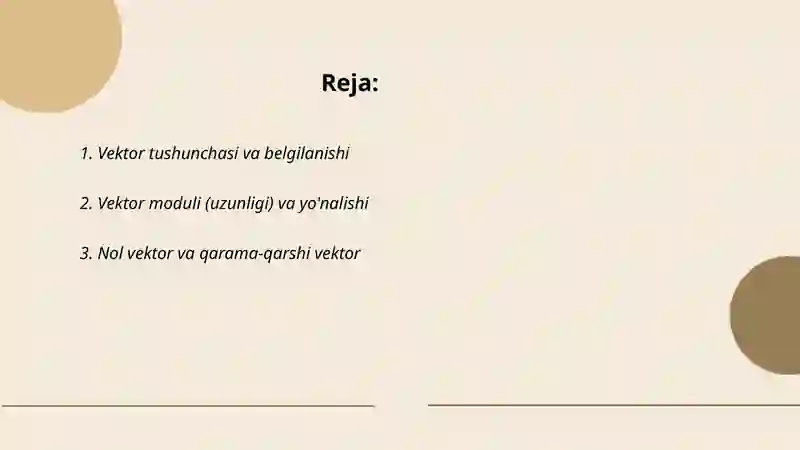 Vektorlar va ular ustida amallar 2