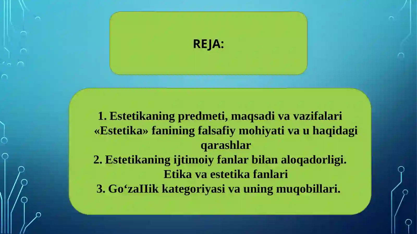 Nafosat falsafasi (estetika) 2