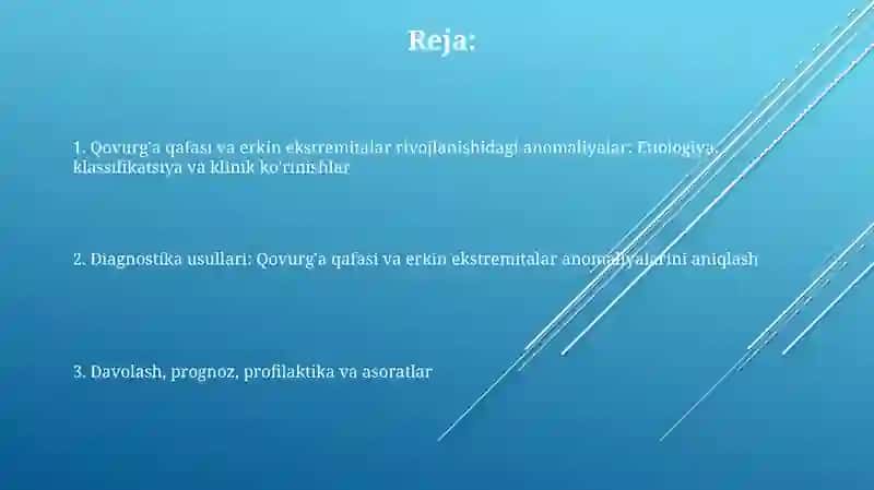 Yelka kamari va erkin suyaklarining rivojlanish anomaliyalari 2