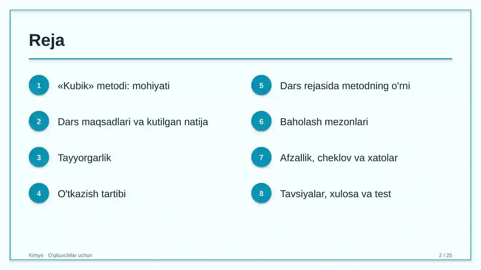 kimyo darslarida kubik metodidan foydalanish 8528 2