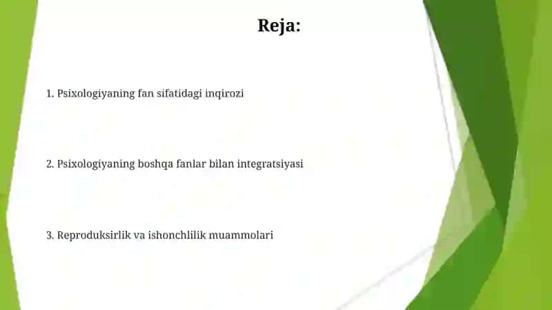 Psixologiyaning fan sifatidagi inqirozi 2