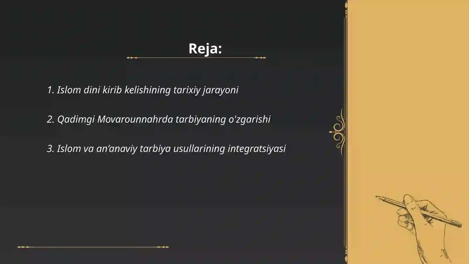 Islom Dini va Tarbiya Metodologiyasi 2