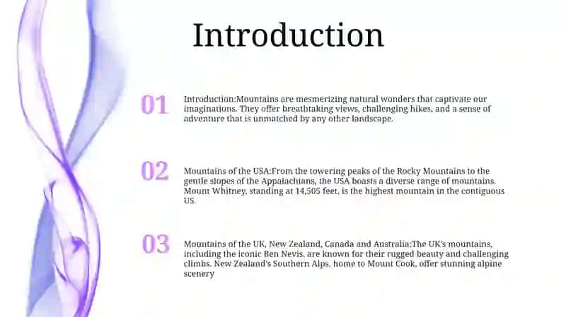 Mountains Of The Usa,The Uk,New Zealand, Canada And Australia 2
