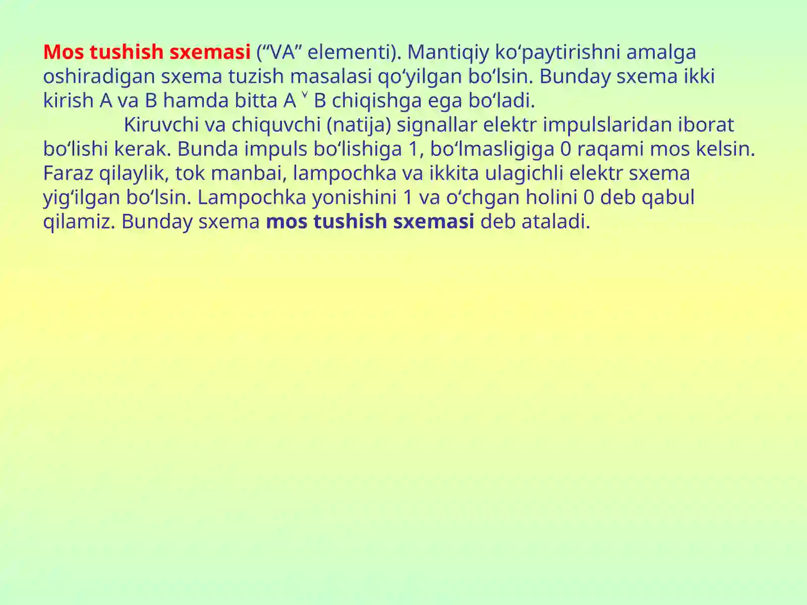 Mantiqiy elementlar 2