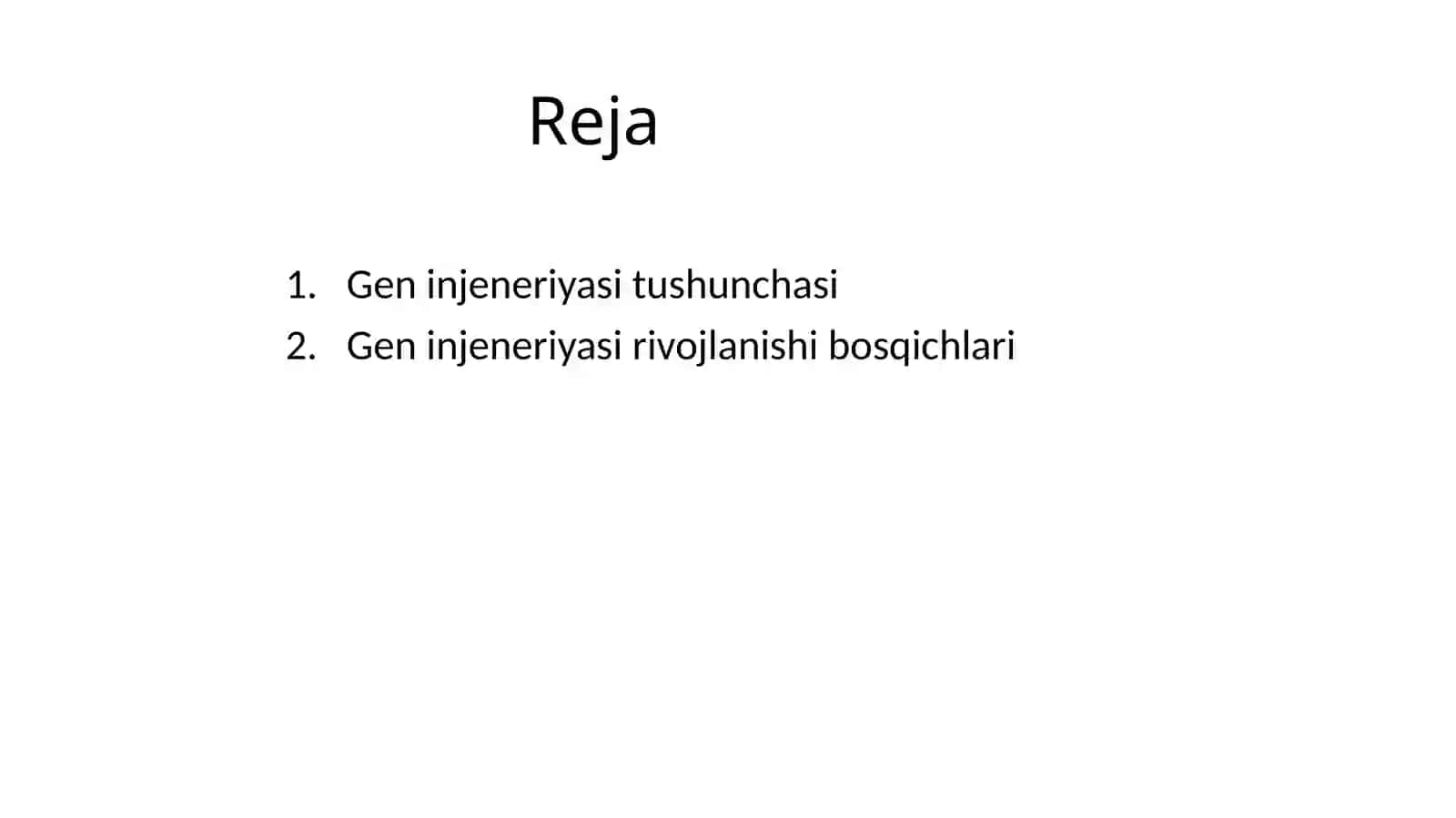Gen injeneriyasi tarixi va asoslari 2