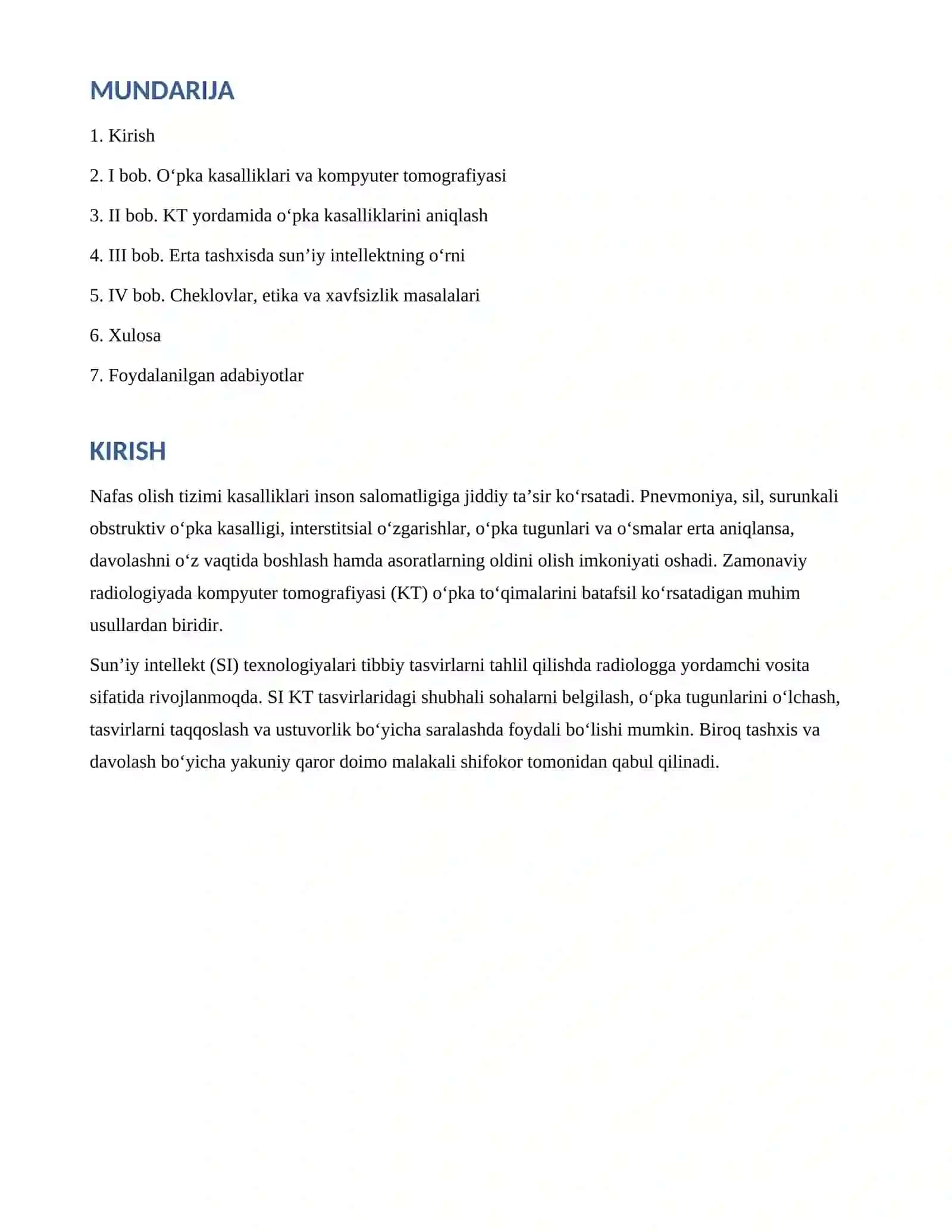 TIBBIYOT VA AXBOROT TEXNOLOGIYALARI FANIDAN 2