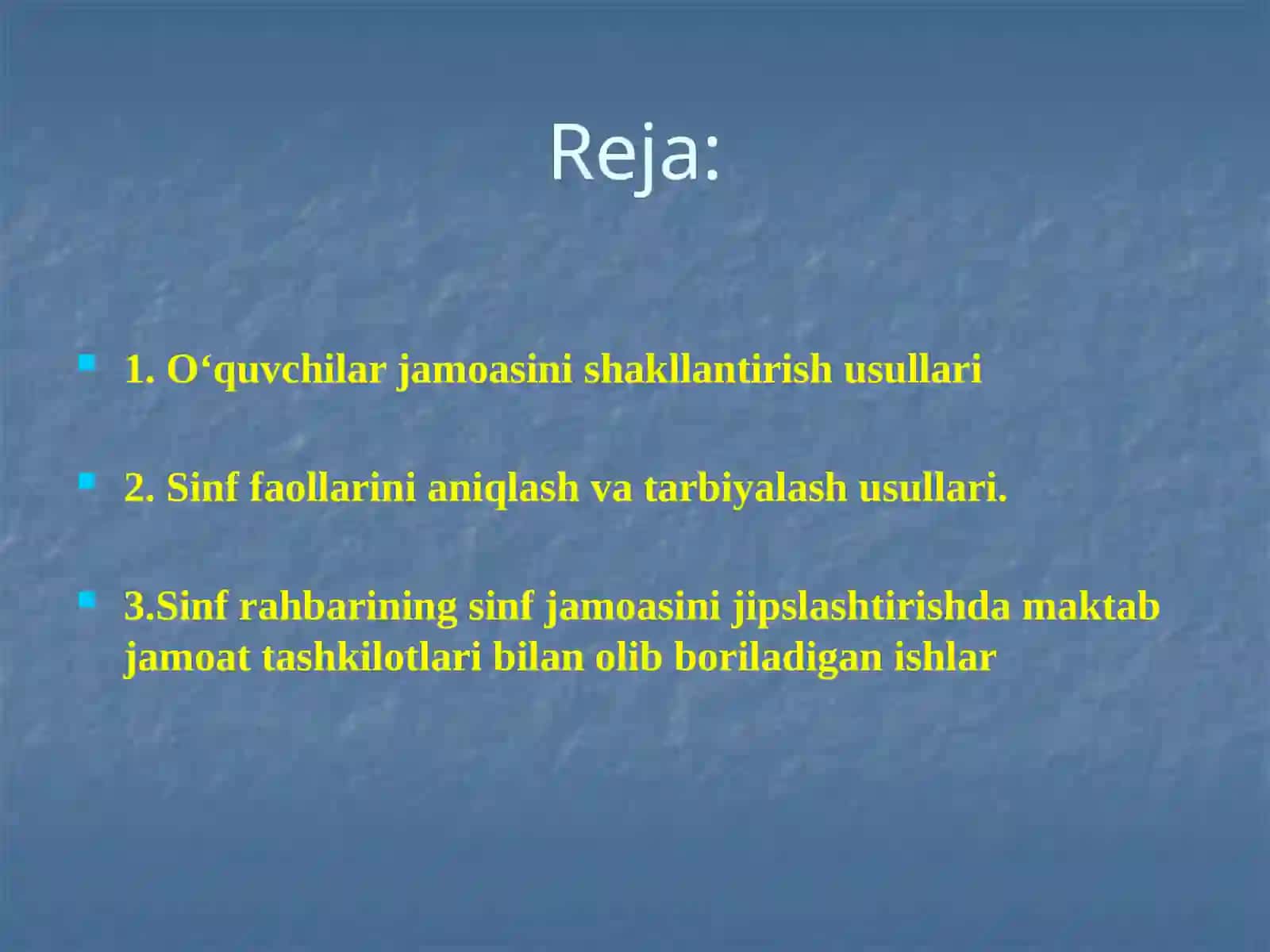 Sinf jamoasini boshqarishga doir metodlar 2