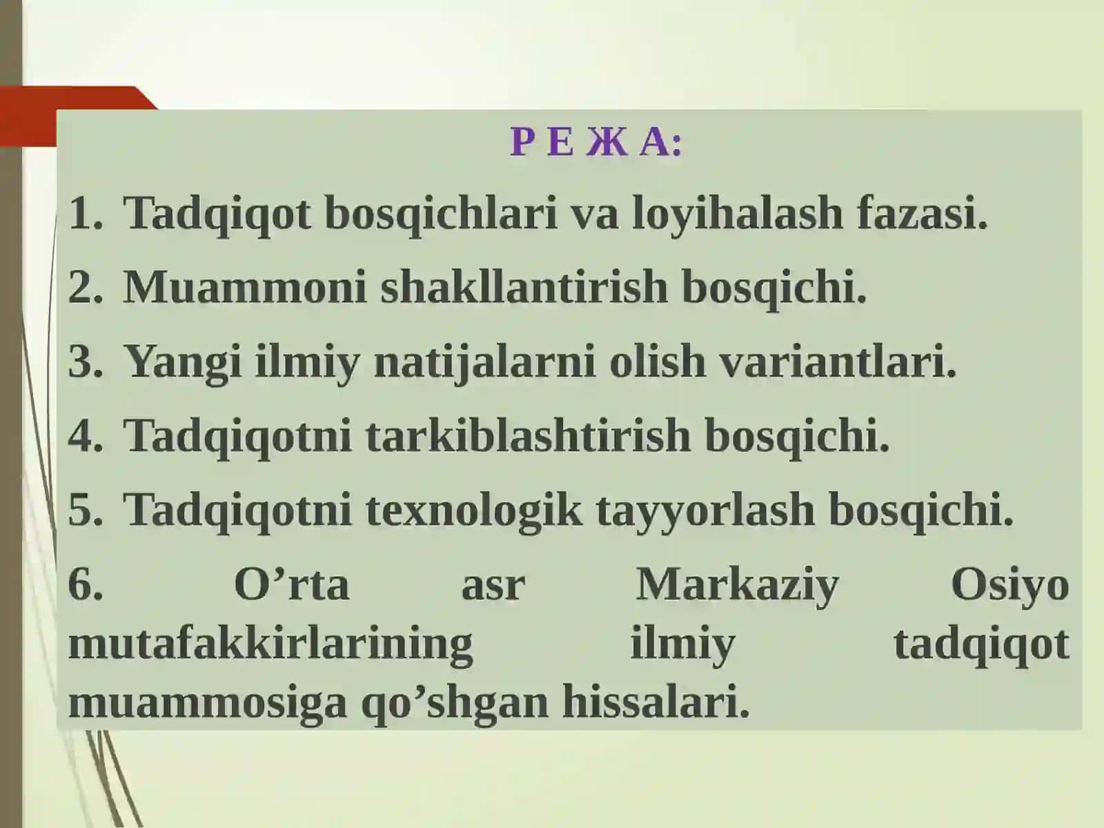 Tadqiqotusullarivako'nikmalari 2