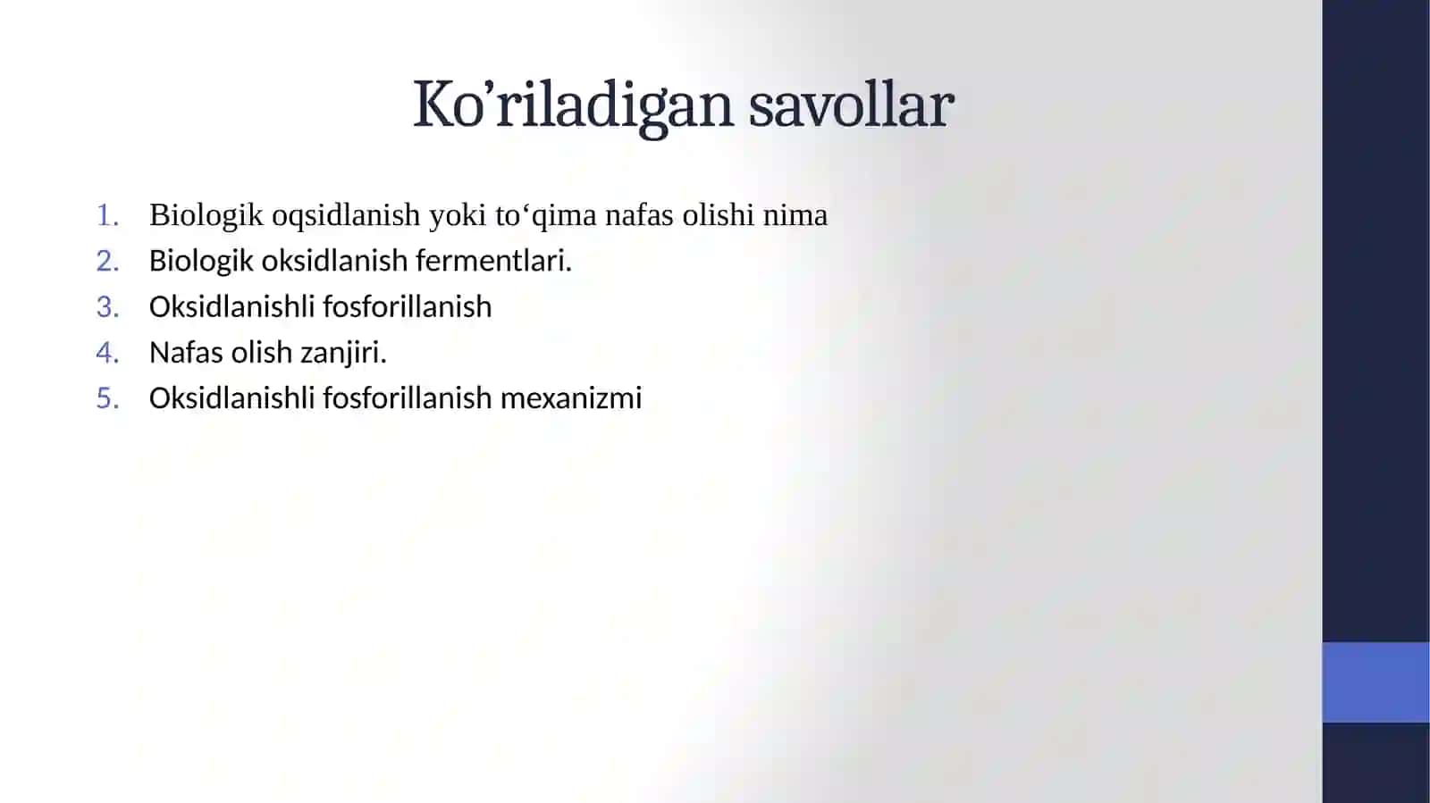 Biologik oksidlanish 2