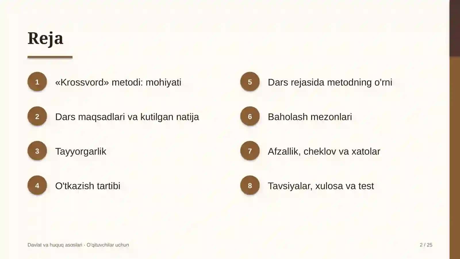 davlat va huquq asoslari darslarida krossvord metodidan foydalanish 5674 2