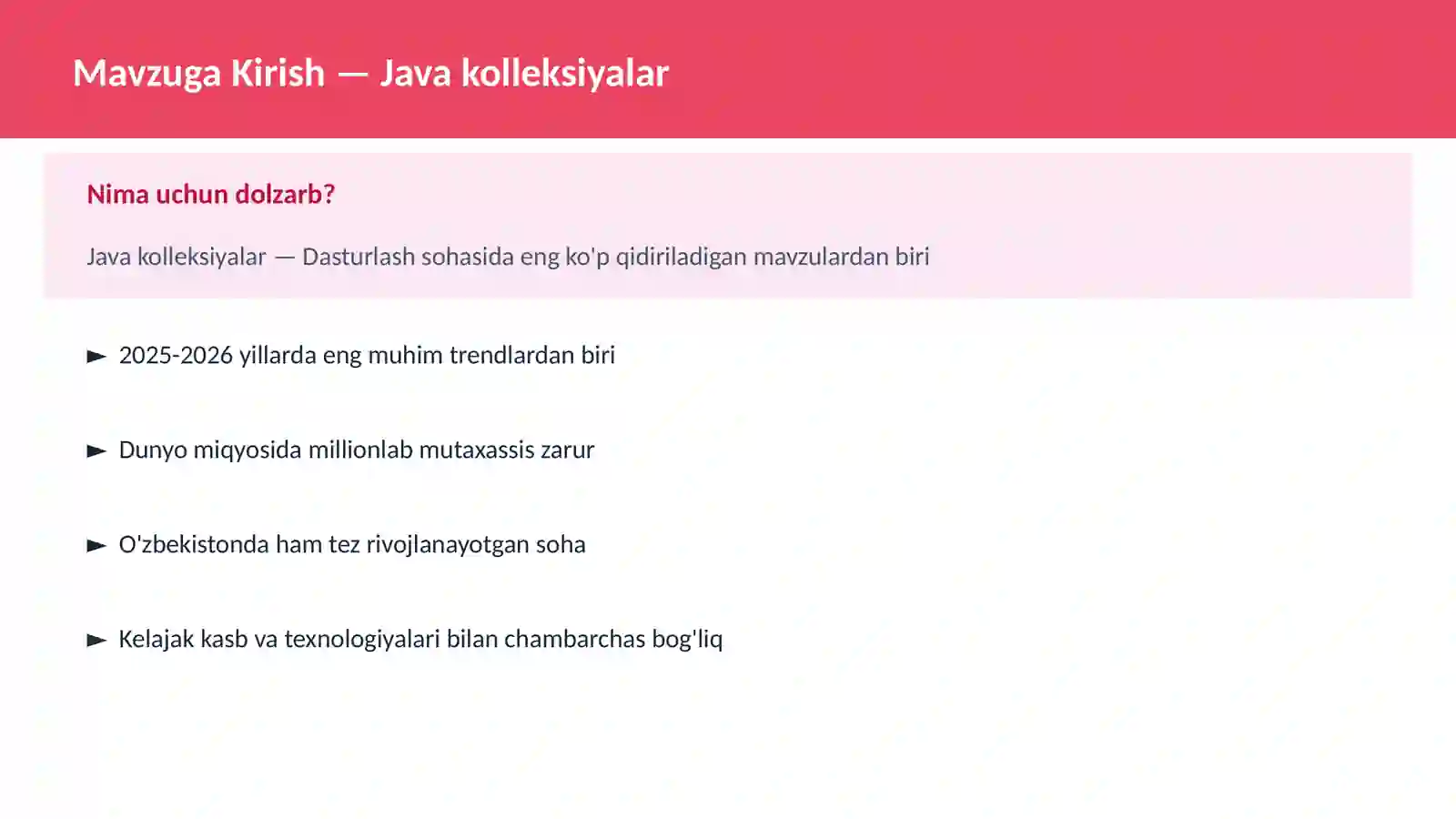 Java kolleksiyalar 2