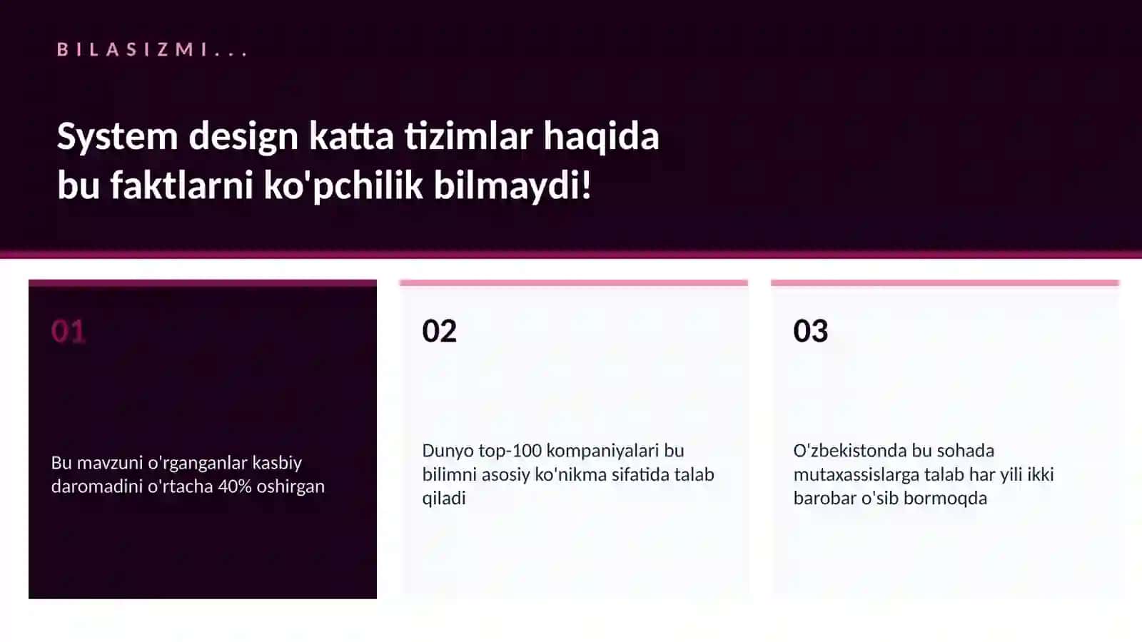 System design katta tizimlar 2