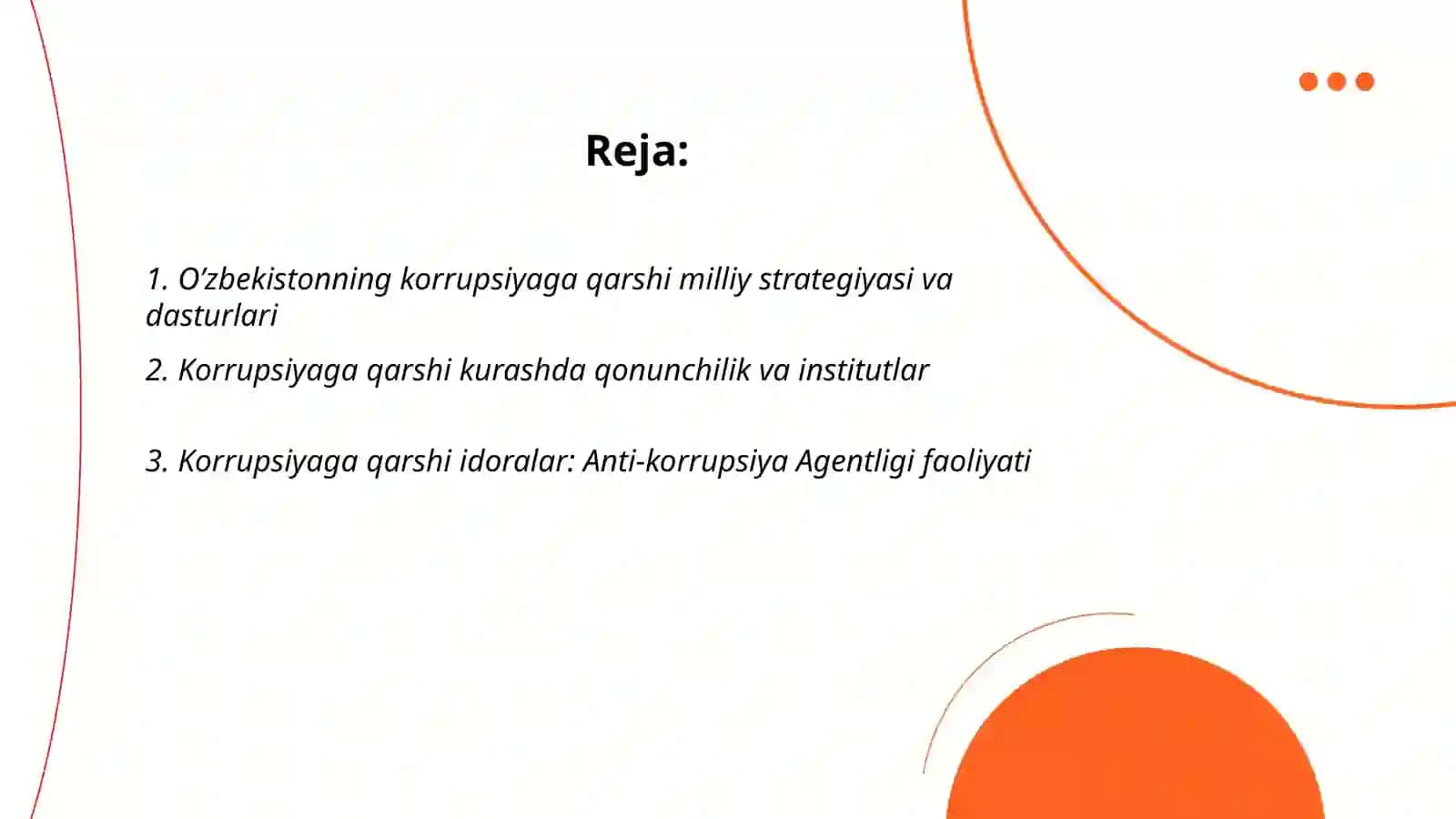 O’zbekistonning korrupsiyaga qarshi siyosati 2
