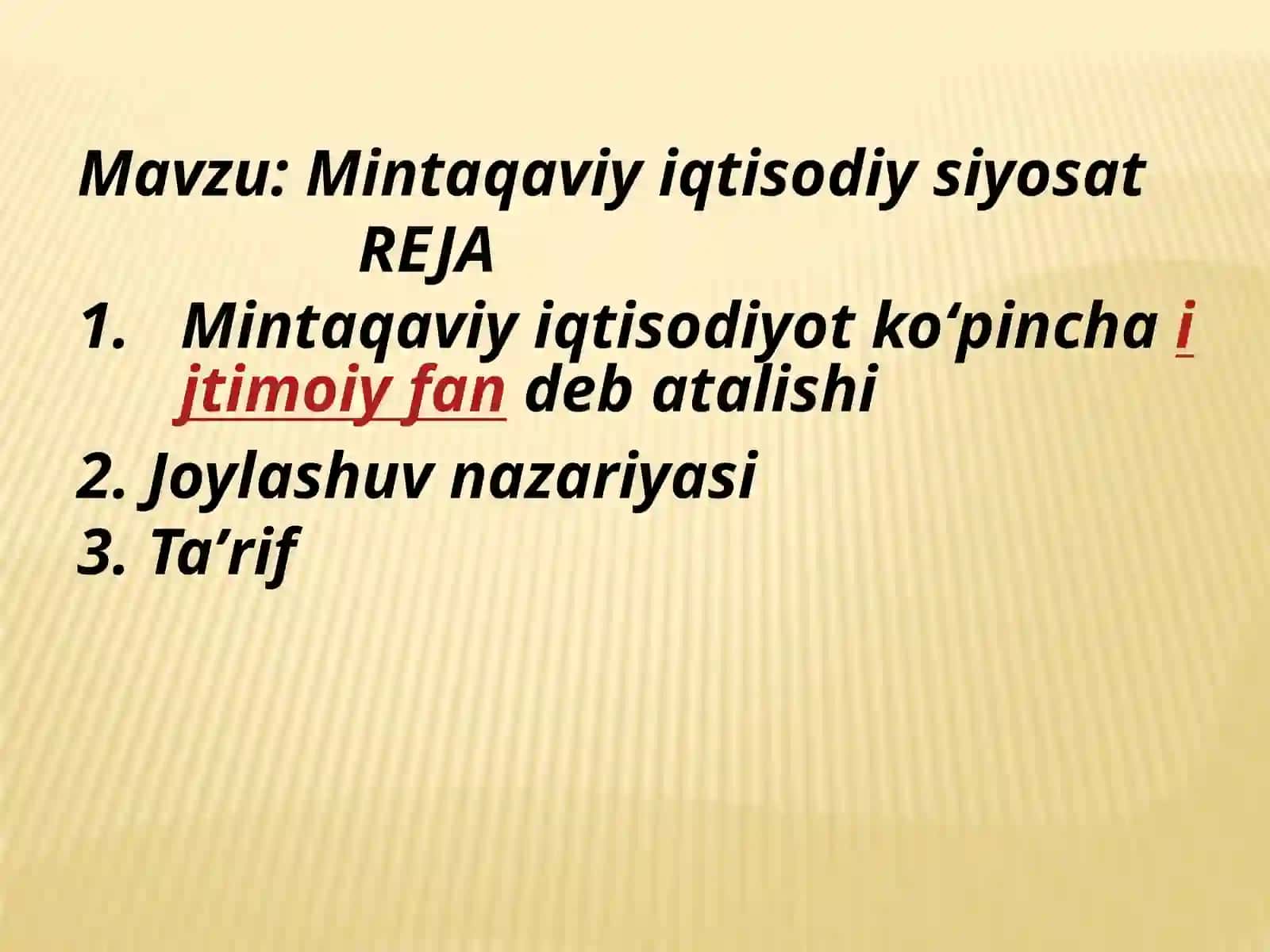 Mintaqaviy iqtisodiyot 2