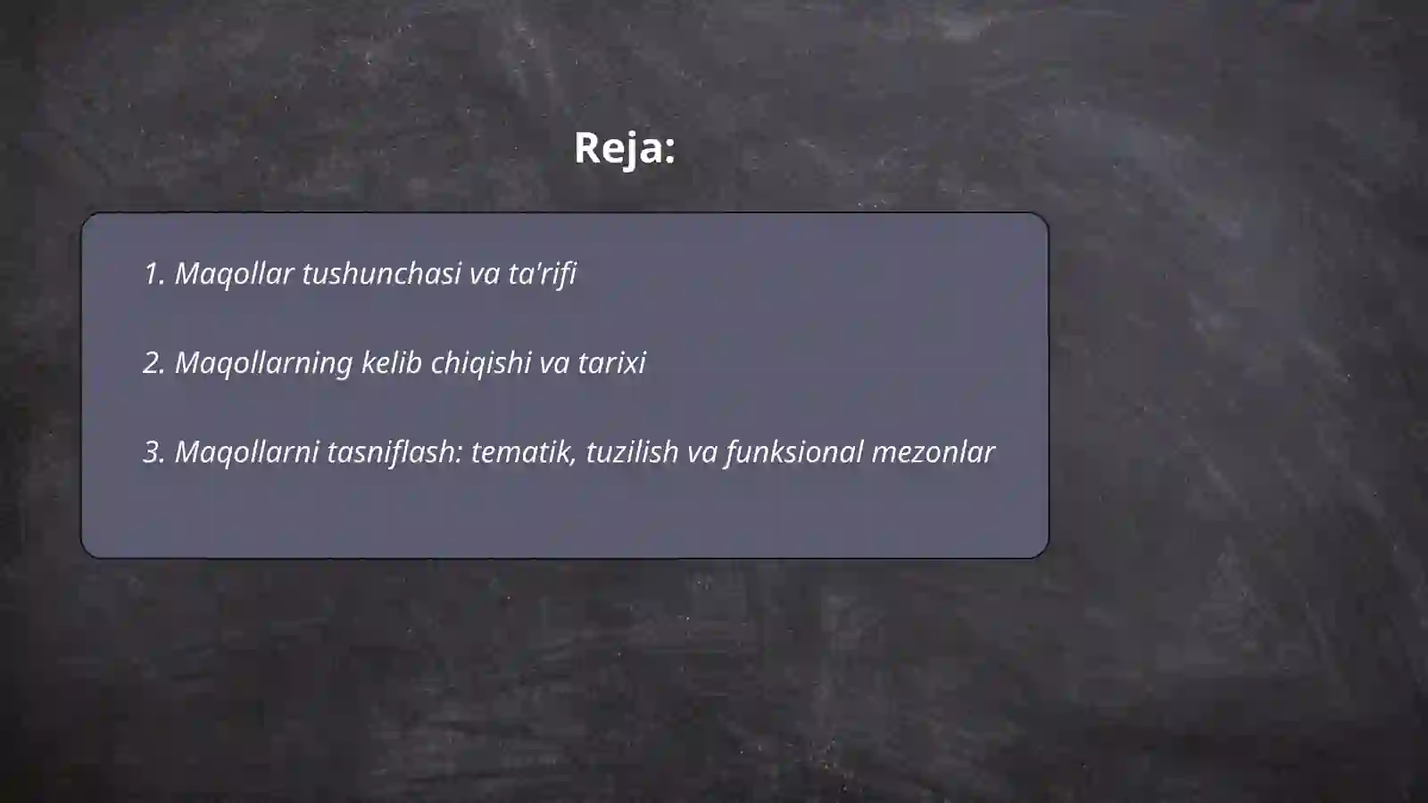 Maqollar haqida ma'lumotlar 2