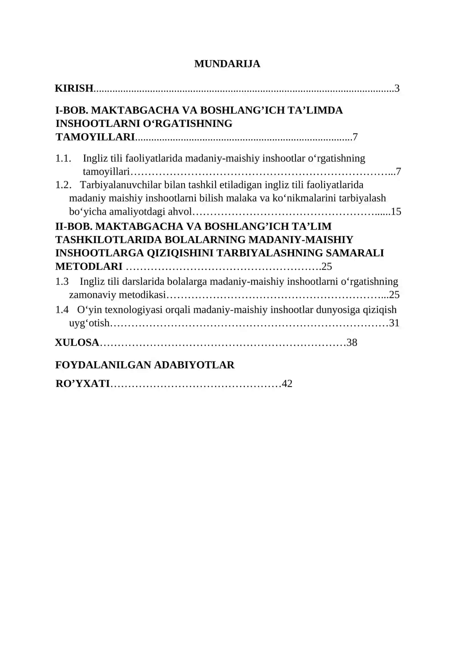 INGLIZ TILIDA MADANIY-MAISHIY INSHOOTLARNI O’RGATISH ISHLANMA LOYIHASI 2