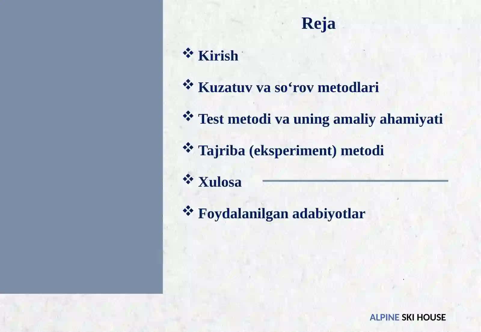 Ilmiy izlanishning asosiy bo'sqichlari—kuzatuv, so‘rov, test va tajriba 2