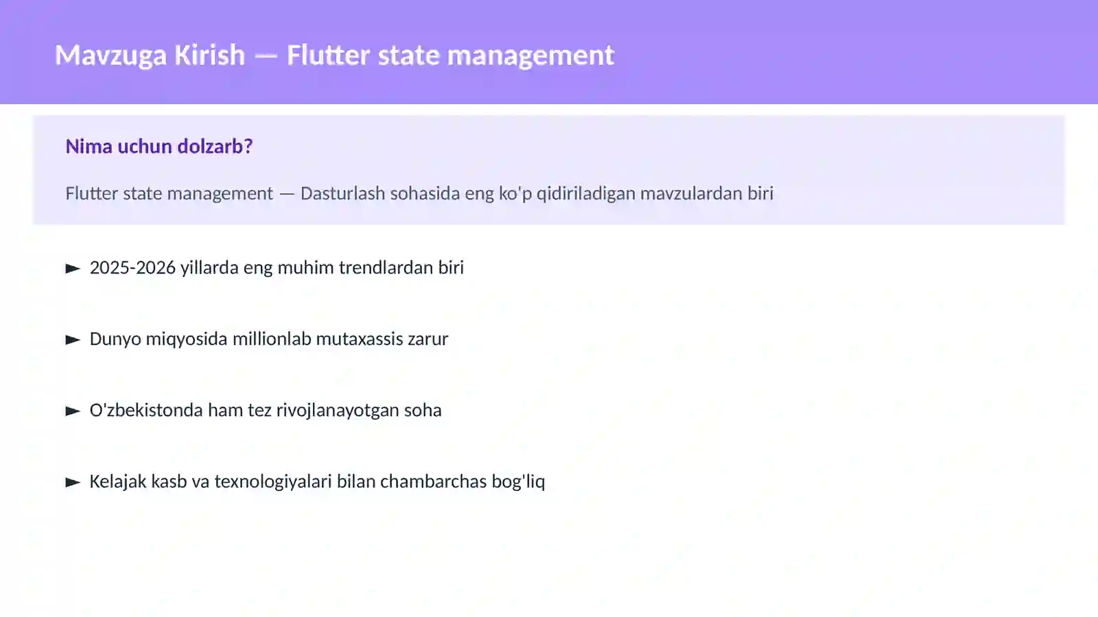 Flutter state management 2