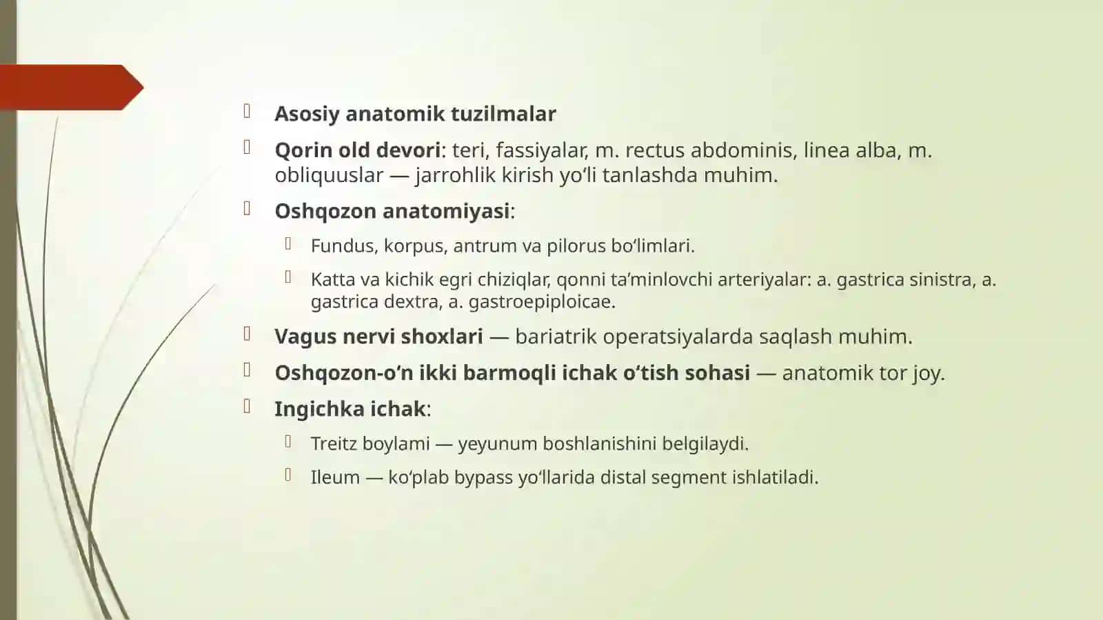Semizlik xirurgiyasi va bariatriya texnalogiyalari 2